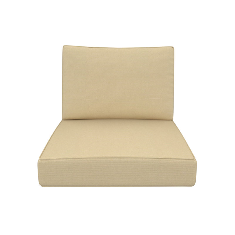 Outdoor Sunbrella Lounge Chair Cushion, Antique Beige Sunbrella® Canvas
