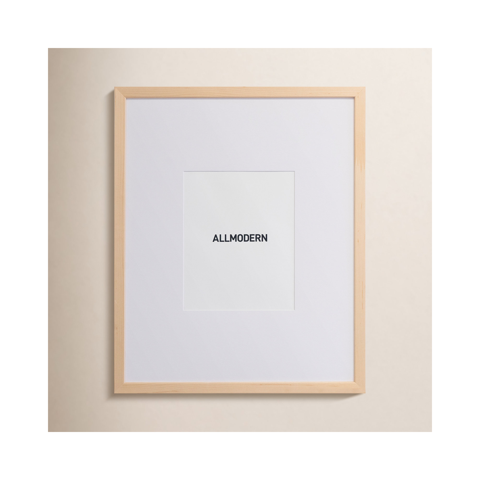 Capullo Wood Matte Picture Frame with Mat, Natural, 24" x 30", 18" x 24"