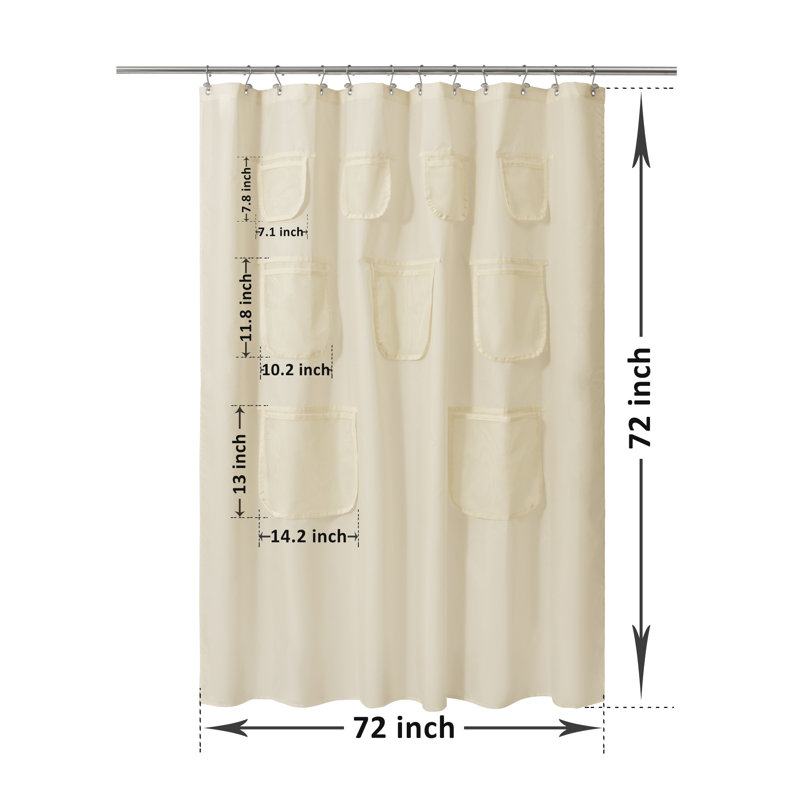 Rideau de douche simple Carlin, Sable
