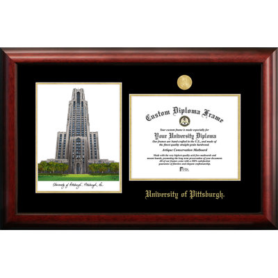 Emeli-Joy Brown Wood Embossed Picture Frame with Mat
