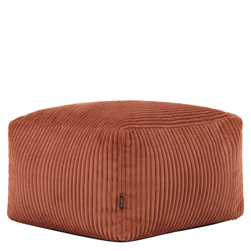 Soul 40Cm Square Pouffe Ottoman, Orange