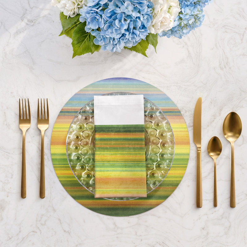 Gradient Cotton Sateen Dinner Napkins, Yellows