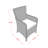5 Piece Outdoor Wicker Patio Furniture Sets Includes a Rectangle Bistro Dining Table with Glass Top and 4 Balcony Armchair with Cushion, Cream