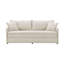Canapé-lit en chenille beige Elisea (avec lit double)