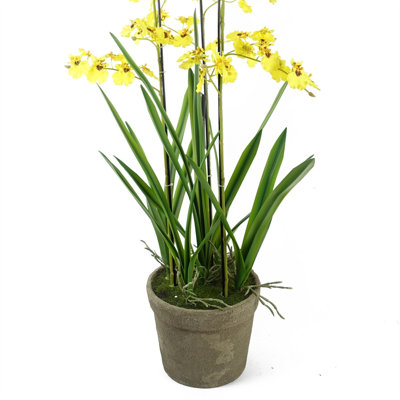 Plastic, Silk Artificial Arrangement in Planter