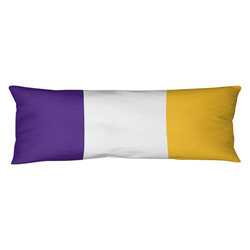 Oreiller de corps en polyester / polyester Arizona Football Stripes, Blanc, Football d'Achille