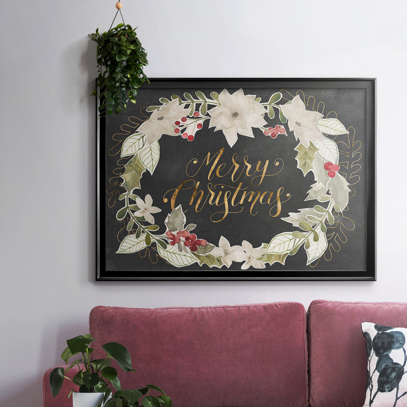 Gilded Christmas Collection A, reproduction d'art sur toile, Noir, H 18 po x l 26 po x P 1,5 po
