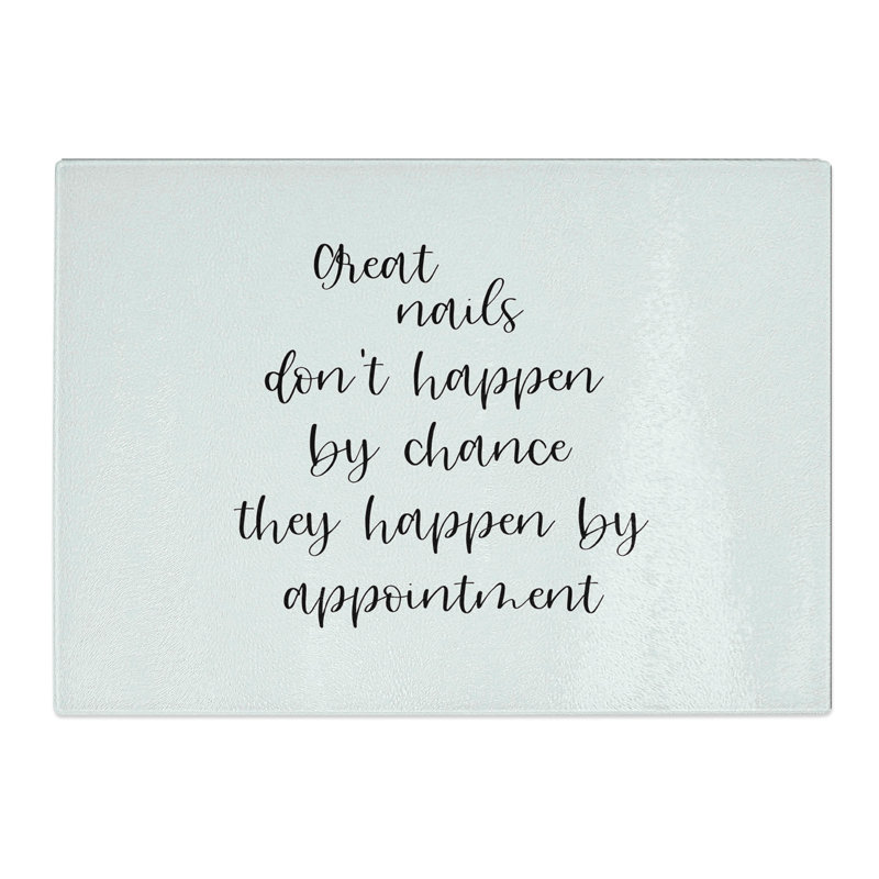 Great Nails Typography Chopping Board, 0.4cm H x 28.5cm W x 39cm L