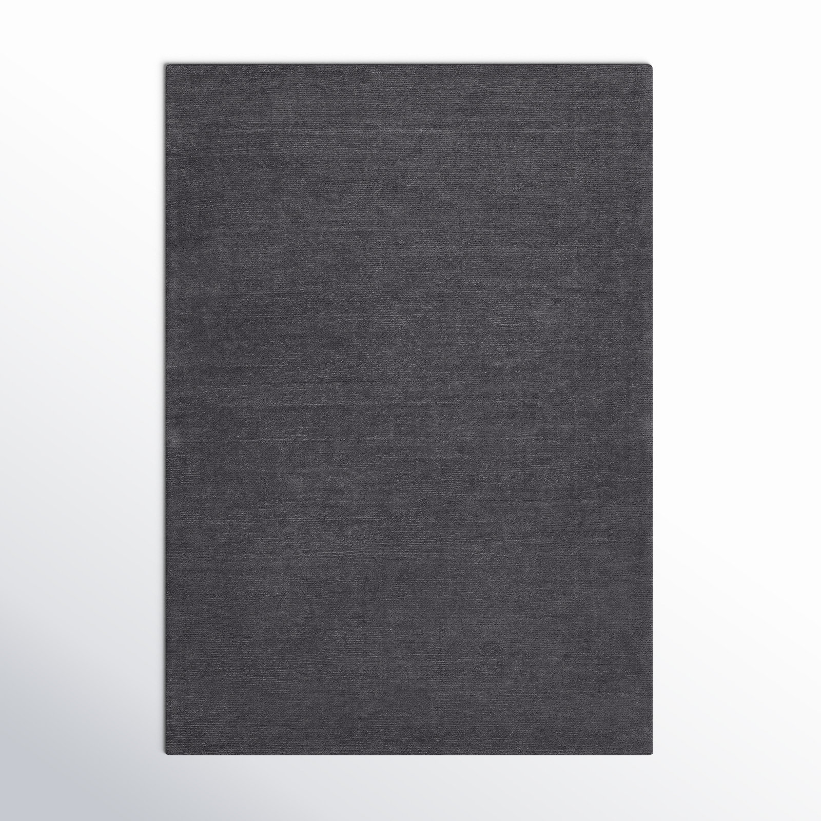 Crowe Charcoal Gray Hand-Woven Wool Rug, Rectangle 8' x 11'