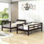 Lit simple superposé simple avec rangement et garde-corps-930335127