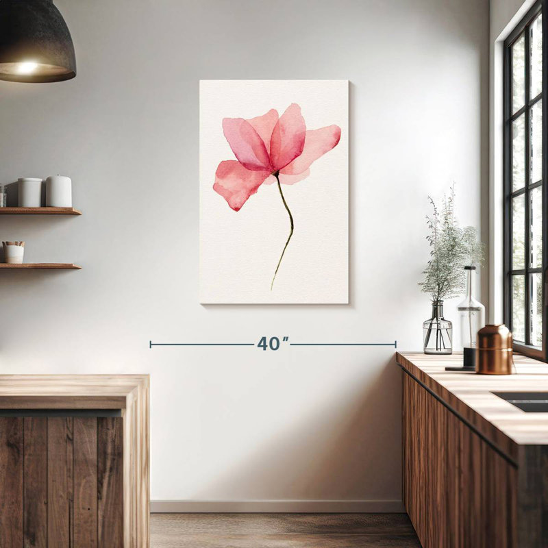 Harnek Translucent Pink Flower, 36" H x 24" W