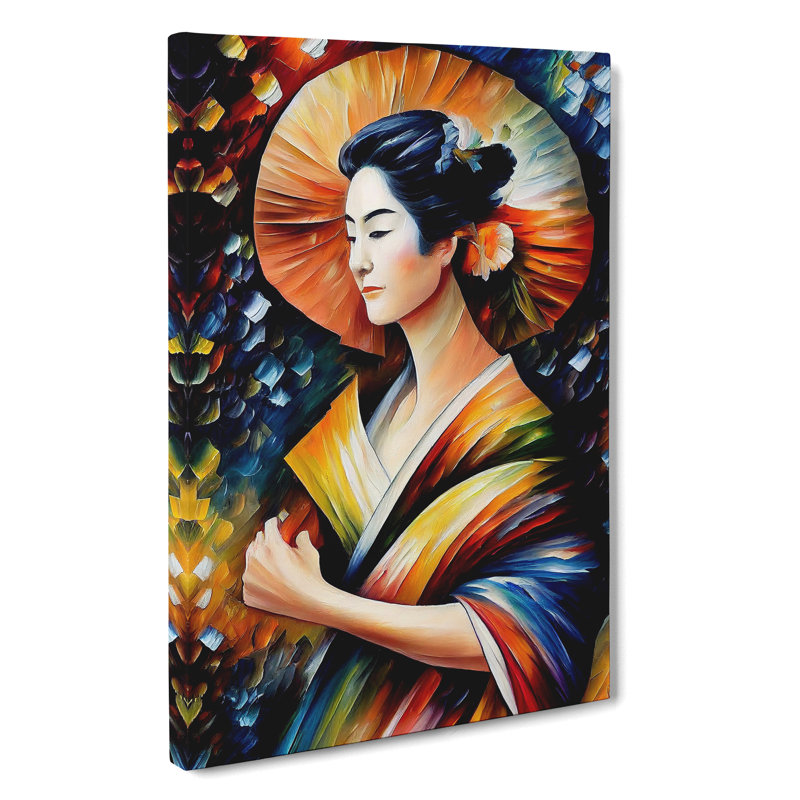 XV1022-3563X Portrait Of A Geisha No.1 - Print, No Matte, 50cm H x 35cm W, Wrapped Canvas