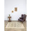 Tapis vert en laine rétro unique de style années 1980 de 3 pi 9 po x 5 pi 7 po