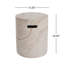 Table d'appoint en béton léger avec poignée, finition, structure de beauté naturelle et moderne, dimensions 15,5 po x 15,5 po x 18,5 po