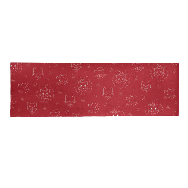 Tapis de zone rouge fait main, Tapis de couloir 2 pi x 8 pi