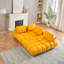 Tissu de canapé en peluche de 120 pouces de long, avec des sièges spacieux et confortables, pour le bureau d'un appartement - jaune