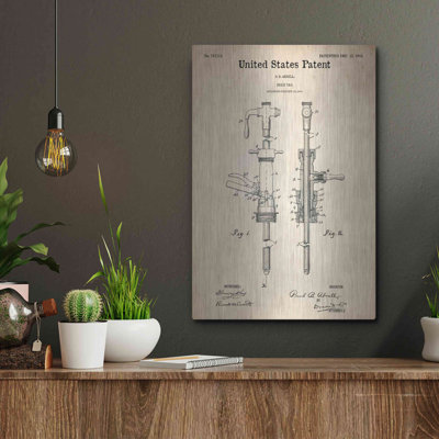 «Beer Tab Vintage Abstract Blueprint» par Luxe Metal Portfolio