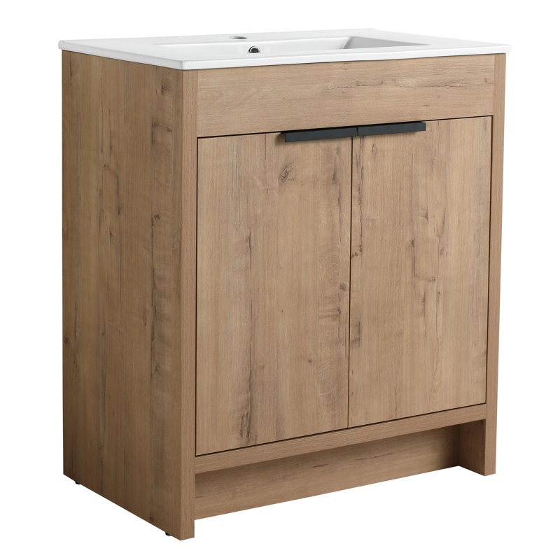 Meuble-lavabo simple 30 po avec comptoir en céramique