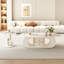 Ensemble de tables basses ovales de luxe en pierre italienne