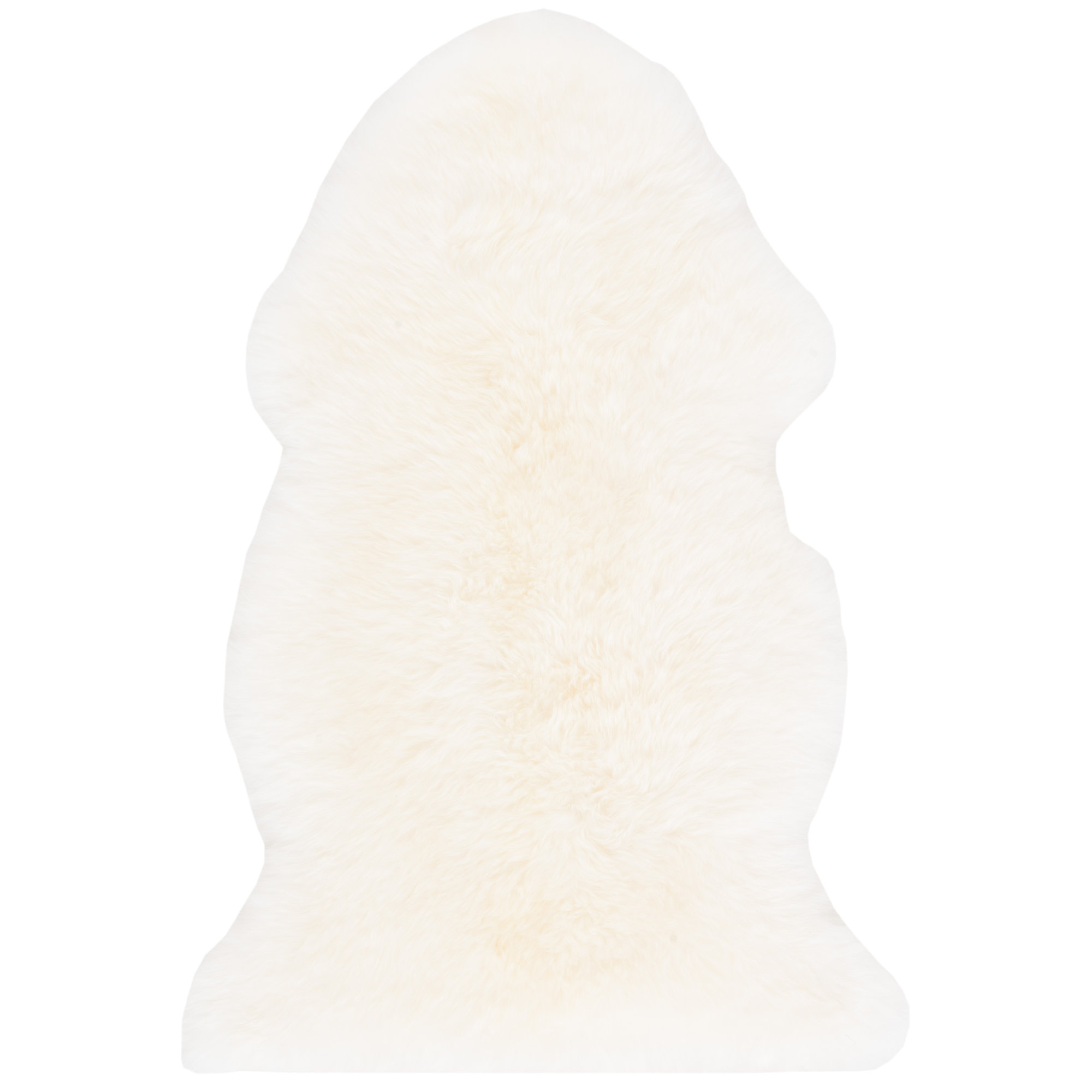 Mera Sheepskin Natural Rug, Rectangle 2' x 3'