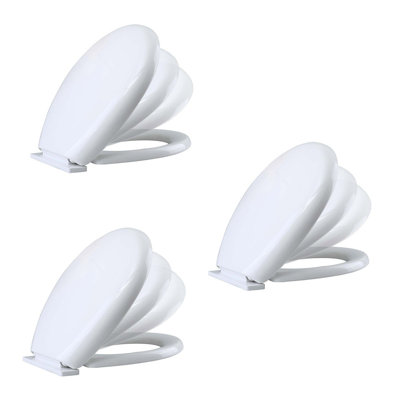 Siège de toilette rond en plastique à fermeture lente ez