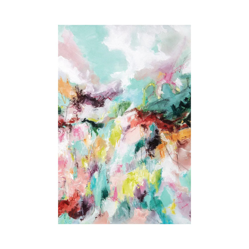 Impression d’art graphique, "Let Go" par Cristina dalla Valentina, H 48 po x l 32 po x P 1,5 po, Toile tendue, Pas de tapis