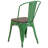 Ketchum Clear Coated Metal Stackable Chair with Wood Seat-1835193499