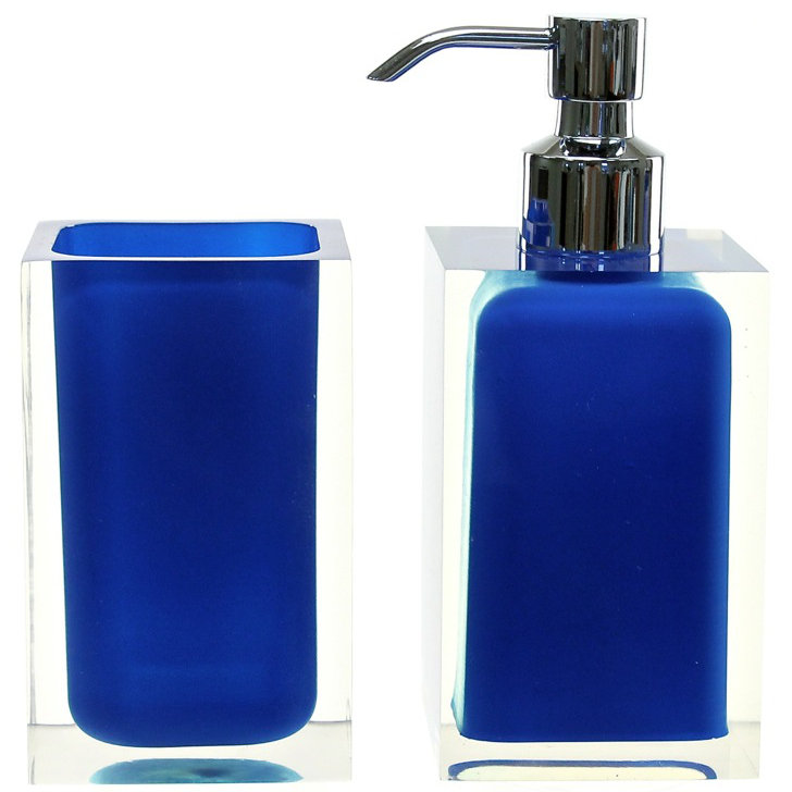 Currahee Bathroom Accessory Set, Blue