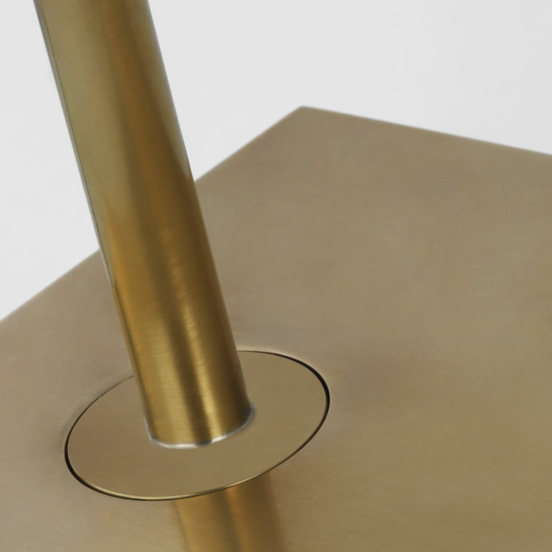 Sean Lavin Ponte 1-Light Small Floor Lamp in Nightshade Black with Nightshade Black shade, Antique Brass