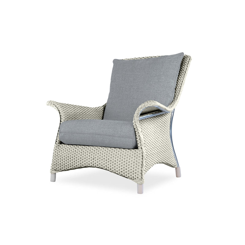 Mandalay Outdoor Lounge Chair, Clock Out Dew, Linen