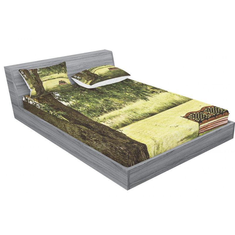 Microfiber Sheet Set, Queen Sheet Set with Fitted Sheet