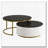 Round Nesting Coffee Table Fluted with Drawer-889376335