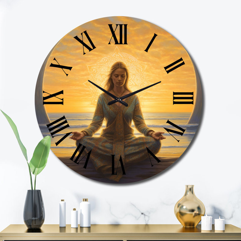 Horloge murale méditation Mindfulness, Très grand