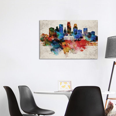 Minneapolis Abstract - Wrapped Canvas Print