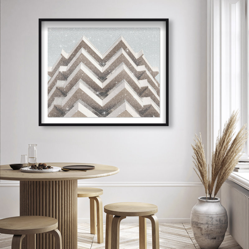 Geometric Pulse II Framed Graphic Art, 17.5"H x 21.5"W, Black Shadowbox