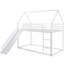 Lit superposé simple au-dessus de simple avec échelle et glissoire-476467435