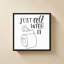 «Bathroom Puns V» par Becky Thorns - Impression sur toile-130879166