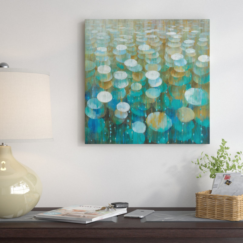 Rain Drops, reproduction d'art sur toile tendue, H 18 po x l 18 po x P 1,5 po, Toile tendue, Blanc