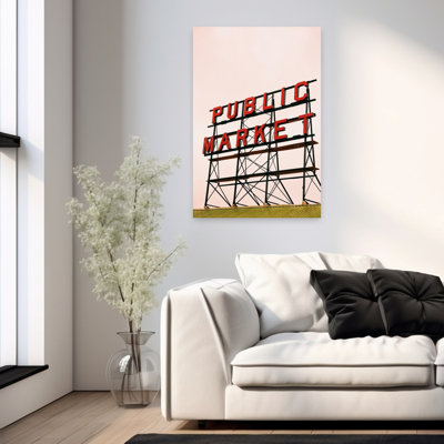 Contemporary Art Classic Industrial Retro Architecture City Wall Art 1 Piece Wrapped Canvas Wall Art
