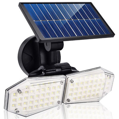 15-Watt LED Solar Power Dusk to Dawn Battery Operated Outdoor Security Spot Light with Motion Sensor