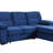 Velvet Fabric Reversible Sleeper Sectional Sofa Chaise-824778815