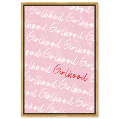 Art mural rose sur toile, "Girlendance"