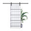 30“ x 84" Wood and Primed Bookshelf Barn Door with Mounting Hardware Kit(Soft Close Inclued)-101939591