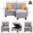 Chesham 60"W Upholstered Sofa With Storage Ottoman-1125310847