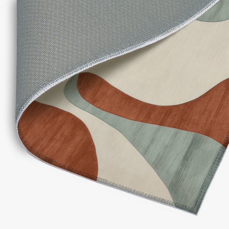 Tapis intérieur et extérieur beige Watercolor, Rectangulaire 8 pi x 10 pi