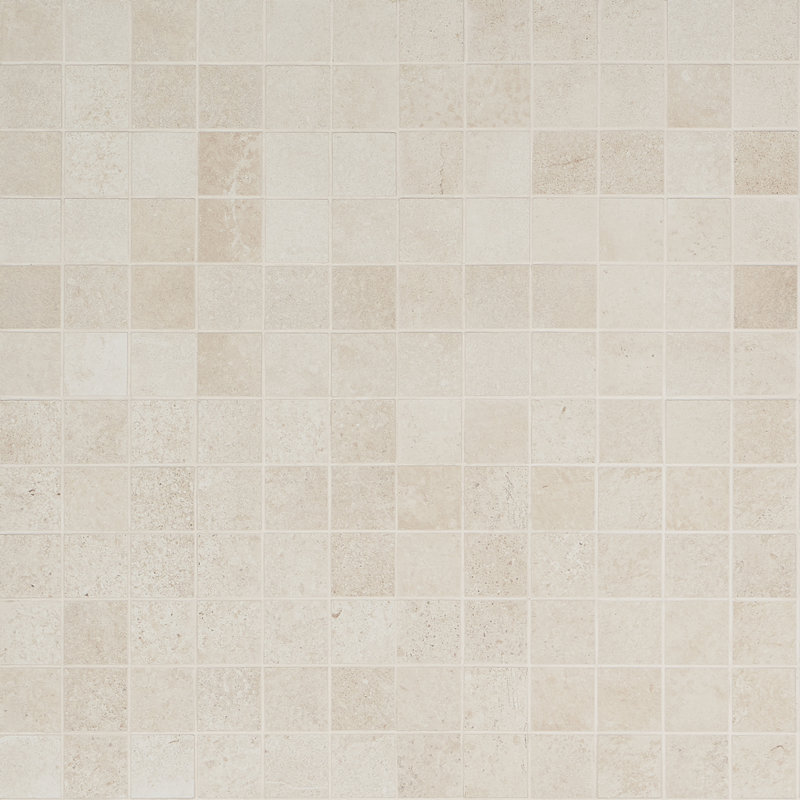 Staten 12" x 12" Porcelain Mosaic Wall & Floor Tile, Sand