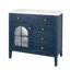 Meuble-lavabo de salle de bain 35,6 po Mid-Century-134320013
