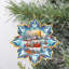 Grand ornement en bois décorations de Noël paysage et nature