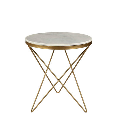 Cross Legs Marble End Table Set