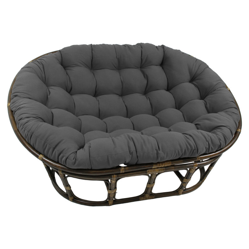 Outdoor 5'' Dining Chair Seat Cushion, Steel Gray